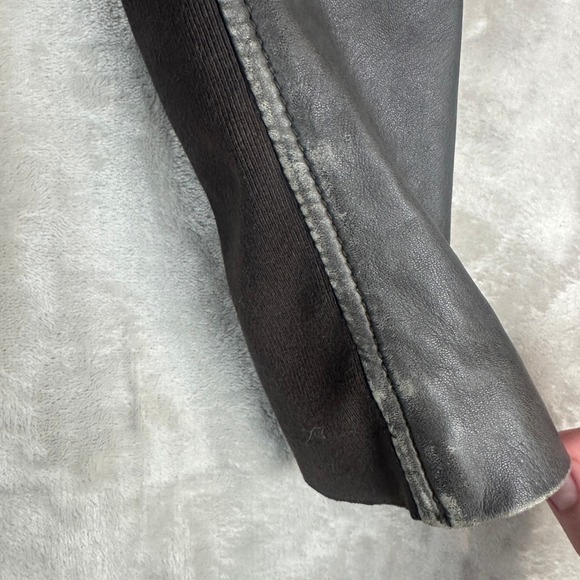 Marc New York Andrew Marc Leather Moto Jacket Anthracite Gray Size M - Picture 5 of 14